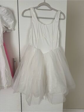 White Tulle Party Dress